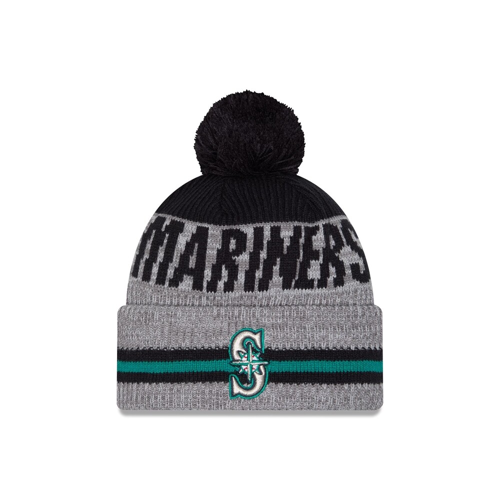 New Era Seattle Mariners Runner Pom Knit Hat - One Size